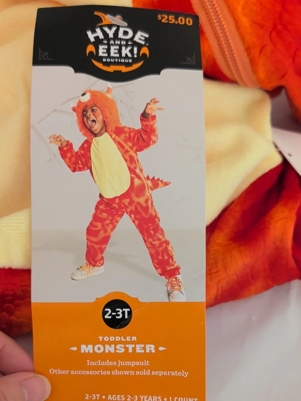 Hyde and Eek! Orange Toddler Monster Costume (2-3T)